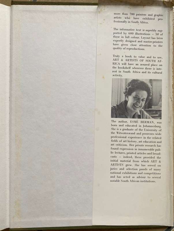 ART & ARTISTS OF SOUTH AFRICA - ESME BERMAN