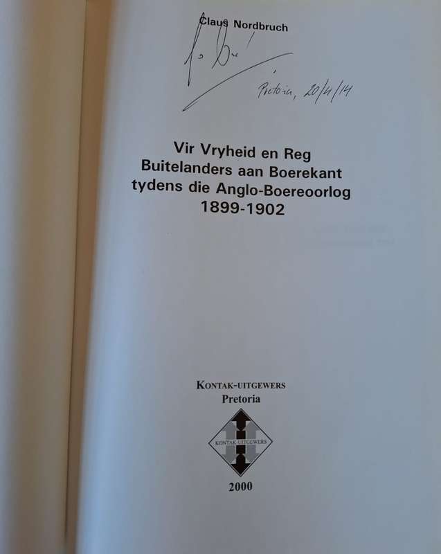 *GETEKEN* VIR VRYHEID EN REG - CLAUS NORDBRUCH