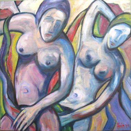 After the Swim - Hein van der Merwe, SA Artist