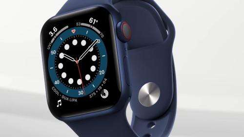 APPLE WATCH SERIES 6 - 44MM - BLUE WITH NAVY SPORTS BAND - GPS