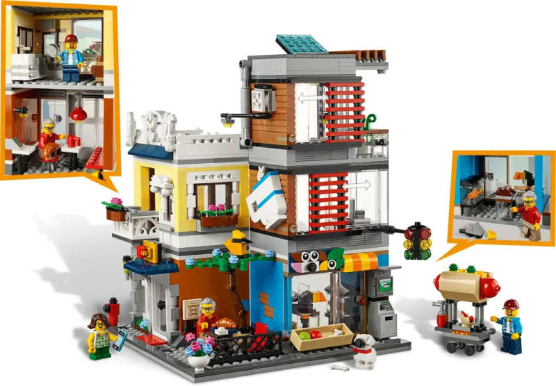LEGO® Creator 3-in-1 Townhouse Pet Shop & Café (31097)