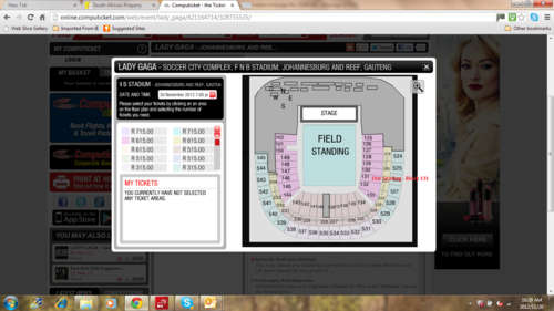 Lady Gaga - Johannesburg - Great Seats