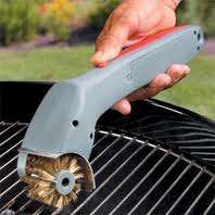 Motorized bbq grill brush