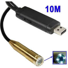 10m Waterproof USB Cable Wire Camera Endoscope With 4 LED Light