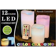 3Pcs LED Colour Changing Candles