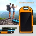 5000Mah portable waterproof solar charge dual usb external battery power bank