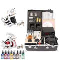 Tattoo kits iron 2 guns machines 8 links power supply needles tips speed stick with case
