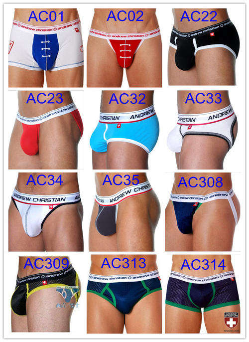 ANDREW CHRISTIAN BRIEFS , JOCKSTRAPS , TANGAS 3PACK
