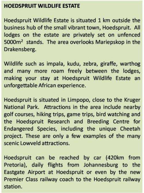 Hoedspruit Wildlife Estate