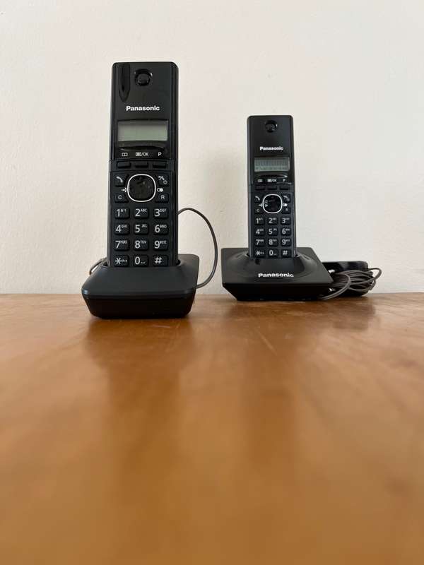 Panasonic Cordless Phone for land lines (ideal for office and home use) Model: KX-TG1711SA. Set of 2