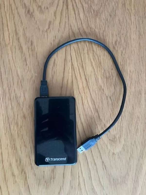 1TB Storejet Transcend portable external HDD.