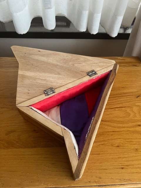 Vintage handmade wooden jewelry box