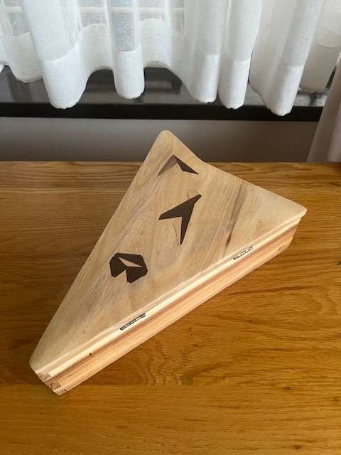 Vintage handmade wooden jewelry box