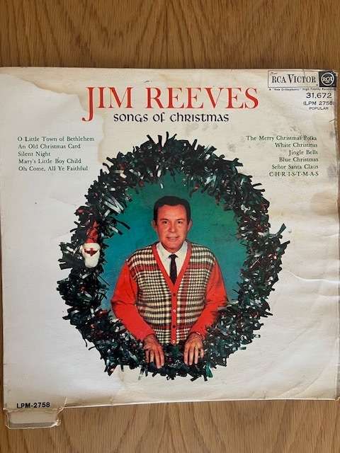 Record: Songs of Christmas.  Jim Reeves.