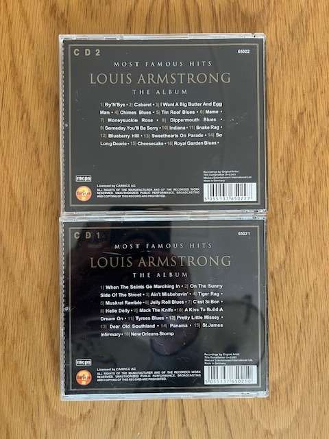 CD: Most Famous Hits. Louis Armstrong. Double cd.  2003.