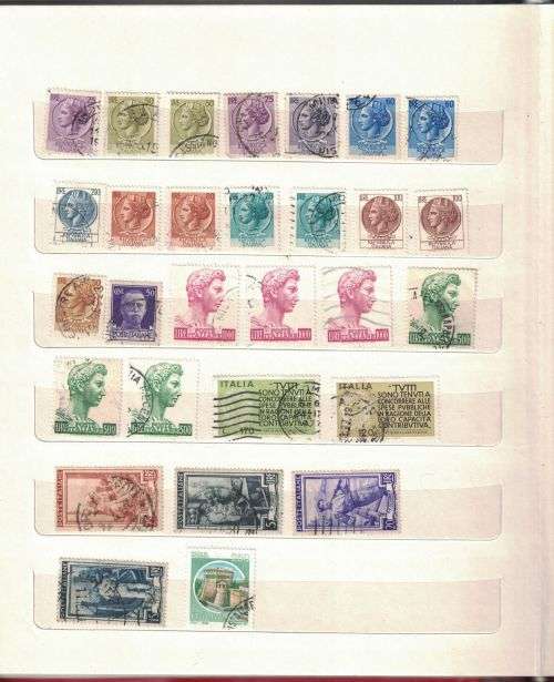 Stock Album with used older Norway, Sweden, Finland, Spain, Italian, Nederland, Denmark, France
