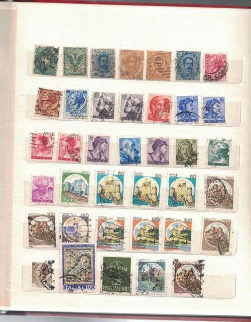 Stock Album with used older Norway, Sweden, Finland, Spain, Italian, Nederland, Denmark, France