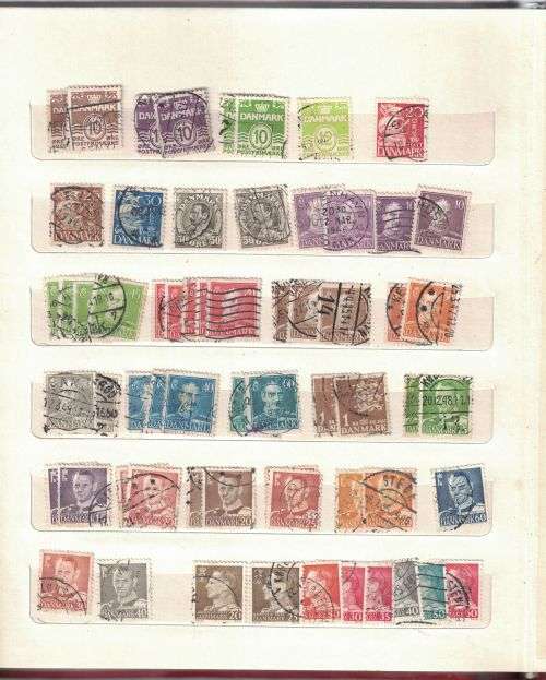 Stock Album with used older Norway, Sweden, Finland, Spain, Italian, Nederland, Denmark, France