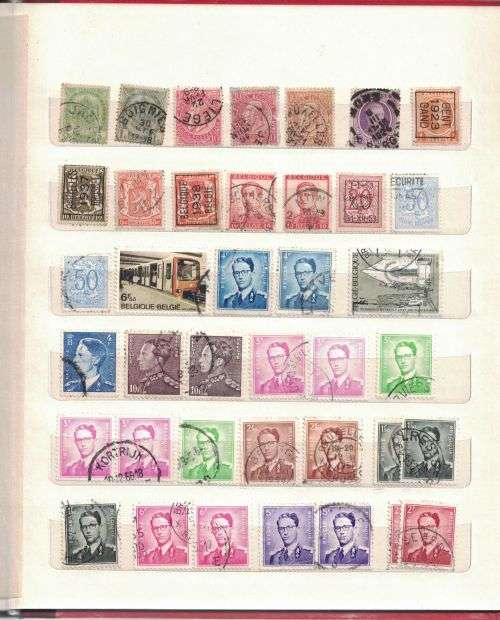 Stock Album with used older Norway, Sweden, Finland, Spain, Italian, Nederland, Denmark, France