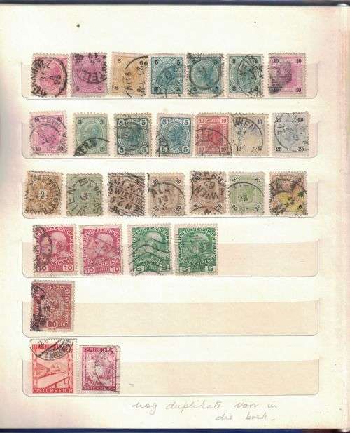 Stock Album with used older Germany and Austria