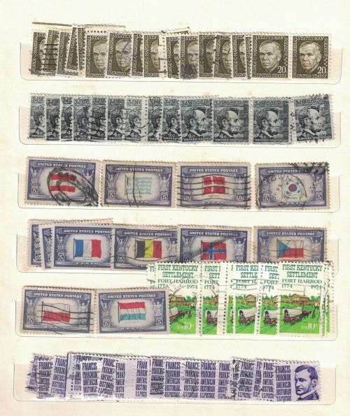 Stock Album with used United States and other stamps