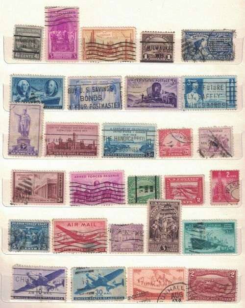 Stock Album with used United States and other stamps