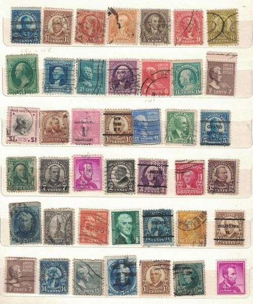 Stock Album with used United States and other stamps