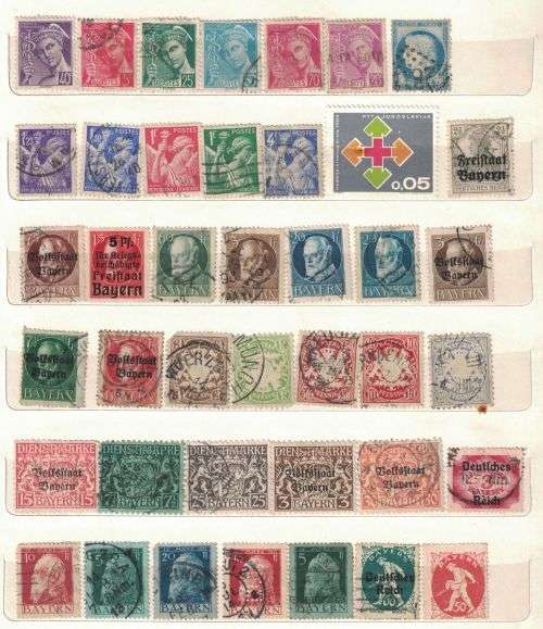 Stock Album with mint French Colonies and used France and other stamps