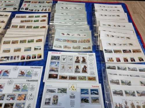 Transkei - Collection of UMM Control blocks, UMM Yearpacks, FDCs and Postcards - 14 scans