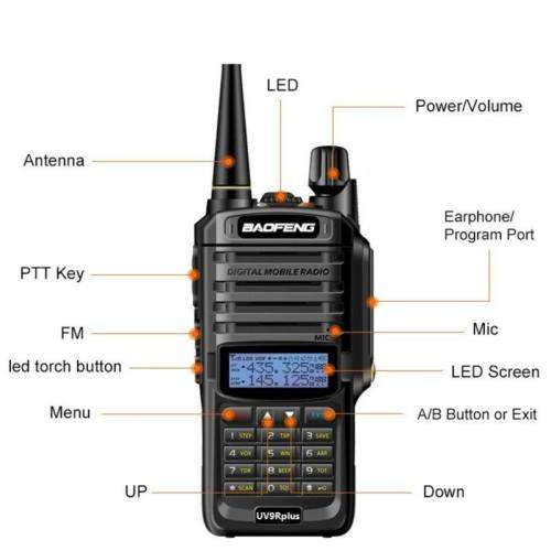 BAOFENG UV-9R PLUS UHF VHF DUAL BAND TWO WAY HAM RADIO WALKIE