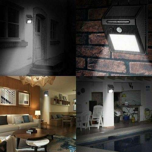 Pack Of 6 Solar Power 20 LED Wall Light Outdoor PIR Motion Sensor Garden Security Lamp