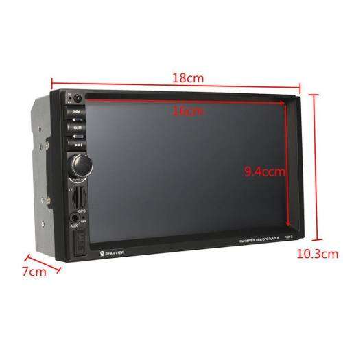 GPS Navigation HD Double 2 DIN Car Stereo MP5 Player Bluetooth Radio In Dash+Cam