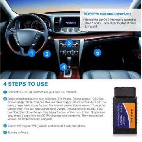 Bluetooth ELM327 Scanner Wireless OBD2 Auto Scanner Adapter WIFI Scanner Scan Tool