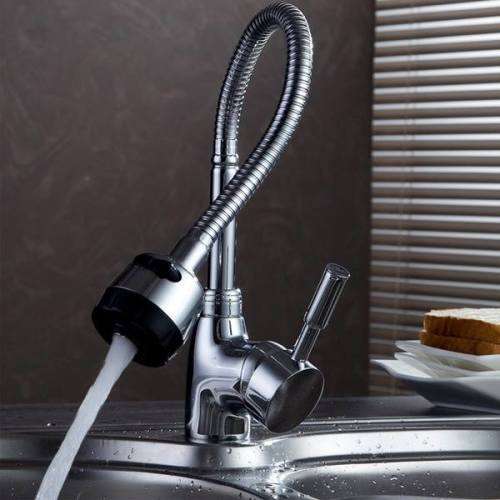Chrome Kitchen Sink Basin Bathroom Faucet Swivel Mixer Tap Spout