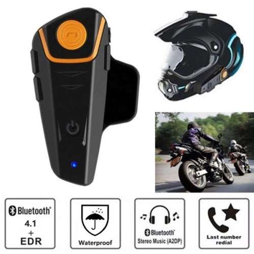 BT-S2 Bluetooth Motorcycle Helmet Headset MP3 Microphone Waterproof New