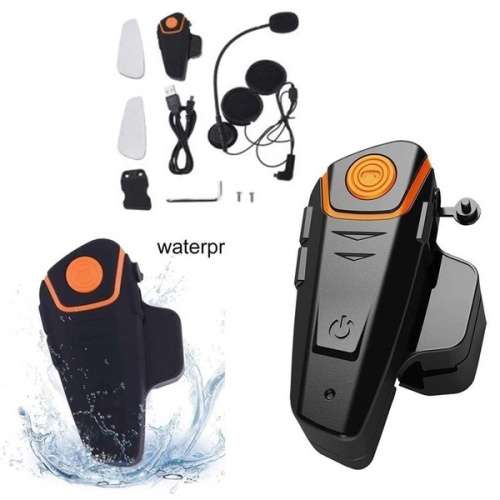 BT-S2 Bluetooth Motorcycle Helmet Headset MP3 Microphone Waterproof New