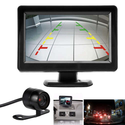 4.3 Inch Folding Car Monitor With 4 LED 12 LED Butterfly Camera Night Vision