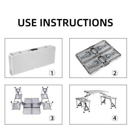 Aluminum Picnic Outdoor Folding Table