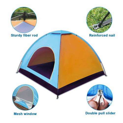 3 Person Outdoor Hiking Camping Travel Tent Easy to Set Up
