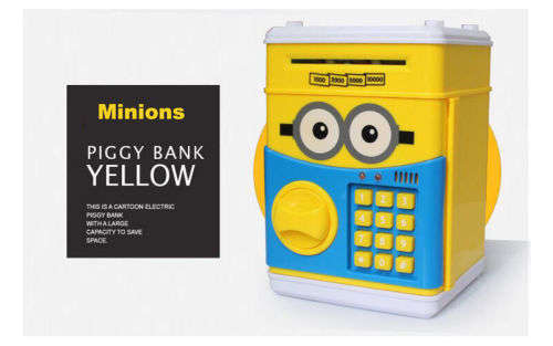 Kids Cartoon ATM Saving Box - Minions
