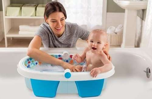 Fold Away Baby Bath - Blue