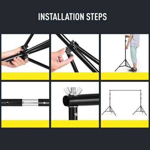 Pro Background Stand Photography Backdrop Support System Screen Holder Set