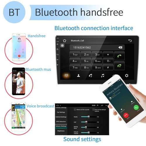 10" Android Car Radio Multimedia Player with Bluetooth Mirrorlink Audio Stereo FM USB MP5 player