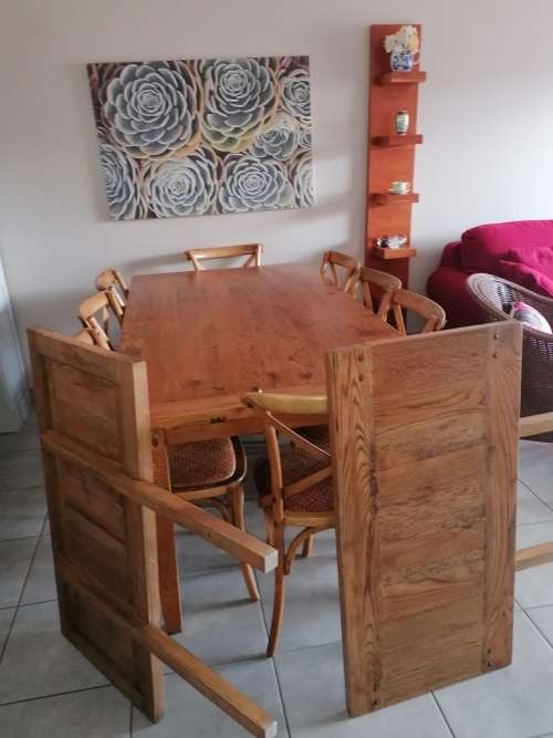 CORICRAFT DINING TABLE AND CHAIRS