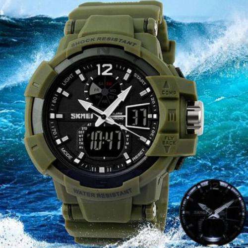 Skmei 1040 Sports LED Military Watch Alarm Week Chronograph 50M Water Resistant