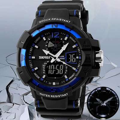 Skmei 1040 Sports LED Military Watch Alarm Week Chronograph 50M Water Resistant