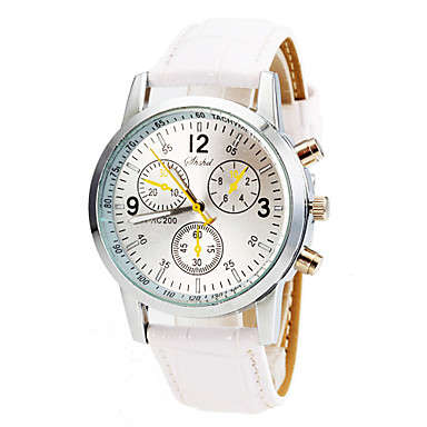 Men's PU Analog Quartz Wrist Watch (Black colour)