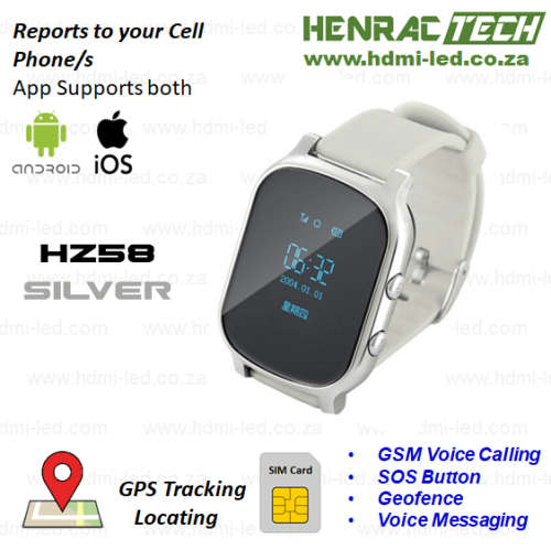 HZ58 GPS Tracking Phone Watch, SOS, Geofence, Voice and Chat,