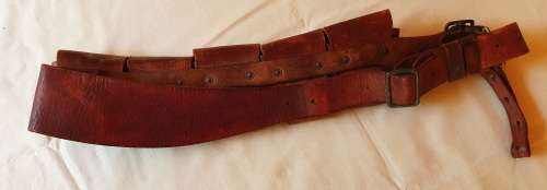 British leather 5 pouch ammo bandolier 1903 pattern
