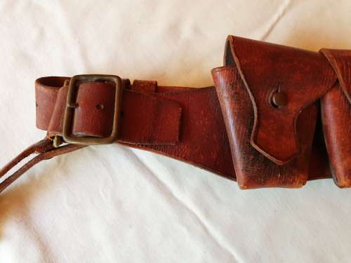 British leather 5 pouch ammo bandolier 1903 pattern